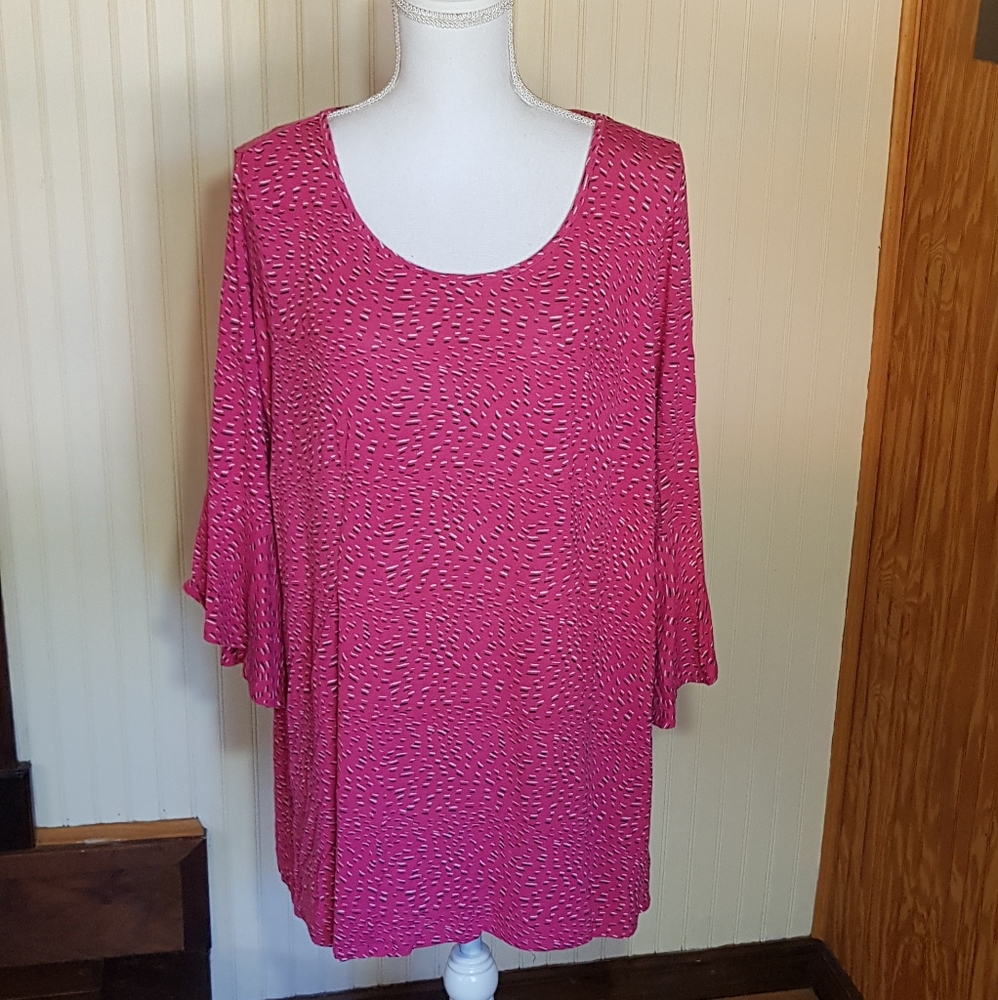 Prescott New York Bell Sleeve Pullover Blouse Shirt